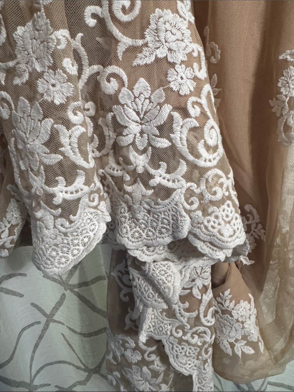 Forever 21 floral embroidered mesh maxi dress. - Picture 4 of 10